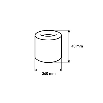 Стопор дверной резиновый Larvij, 40x40x40 мм, белый, LDS008WH