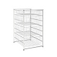 Тумба 7-уровневая с проволочными корзинами Larvij, 435x750x565 мм, белый, 07WH(N)