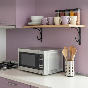 Кронштейн Larvij Сван, 150x21x150 мм, черный, L7623BL