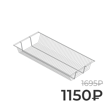 Полка-корзина Larvij, 903x406 мм, серый, L9550GA