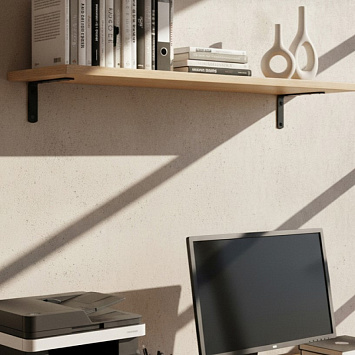 Кронштейн Larvij Angle, 75x20x125 мм, черный, L7652BL