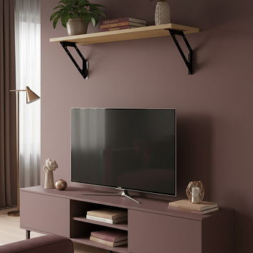 Кронштейн Larvij Даймонд, 180x180x25 мм, черный, L7727BL