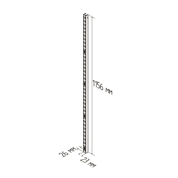 Стойка Larvij, 1156 мм, белый, L9111WH
