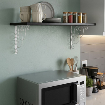 Кронштейн Larvij Фиорэ, 200x15x200 мм, белый, L7655WH