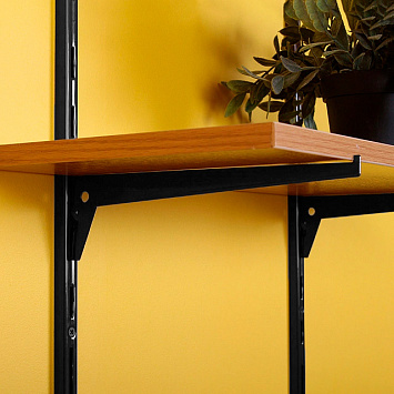 Кронштейн однопазный прямой Larvij, 367 мм, черный, L8060BL