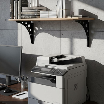 Кронштейн Larvij Mун, 250x250x26 мм, черный, L7731BL