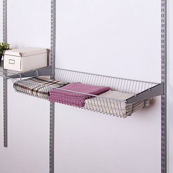 Полка-корзина Larvij, 903x406 мм, серый, L9550GA