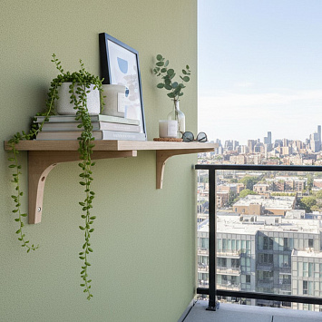 Кронштейны Larvij Деревянные, 200x18x125 мм, сосна, 2 шт., L5201