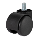 Колесо мебельное поворотное Larvij, с винтом М10, без тормоза, Ø50 мм, черный, LWRT-50