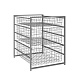 Тумба 5-уровневая с проволочными корзинами Larvij, 435x550x565 мм, серый, 02GA(N)