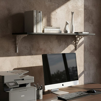 Кронштейн Larvij Mун, 200x200x20 мм, белый, L7730WH