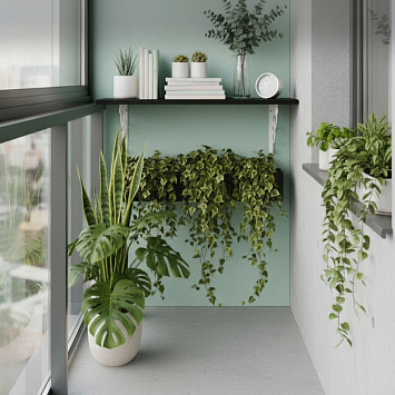 Кронштейн Larvij Фиорэ, 200x15x200 мм, белый, L7655WH