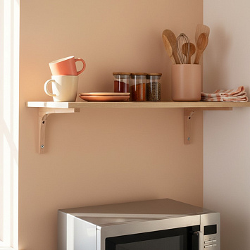 Кронштейны Larvij Деревянные, 250x18x150 мм, сосна, 2 шт., L5202