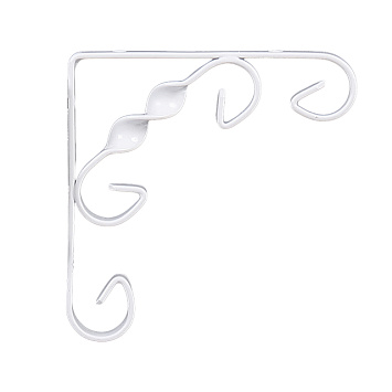 Кронштейны Larvij Орнаментал, 100x13x110 мм, белый, 2 шт., L7404WHx2