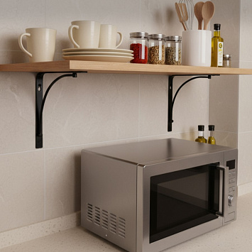 Кронштейн Larvij Арочный, 200x21x200 мм, антик бронза, L7605AB