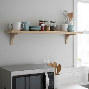 Кронштейны Larvij Деревянные, 150x18x100 мм, сосна, 2 шт., L5200