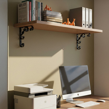 Кронштейн Larvij Орнаментал, 110x13x110 мм, черный, L7404BL