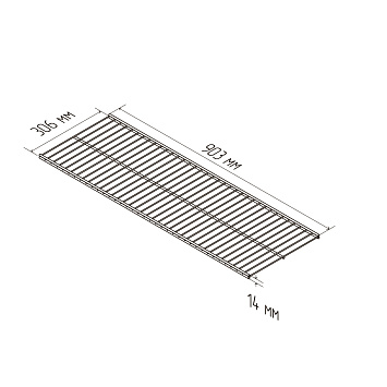 Проволочная полка Larvij, 903x306 мм, белый, L9993WH